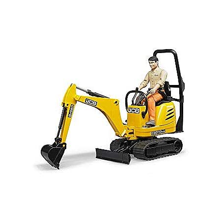 JCB Micro excavator 8010 CTS and Construction worker