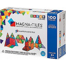 Magna-Tiles® Clear Colors 100 Piece Set