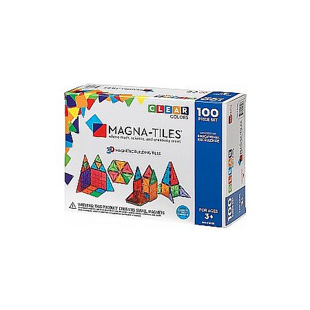 Magna-Tiles® Clear Colors 100 Piece Set