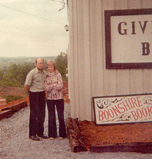 George and Sylvia Givens in front of the new building  on Lakeside drive in 1979.